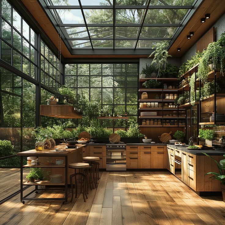 10 Inspirasi Dapur Minimalis dengan Sentuhan Taman Belakang yang Asri