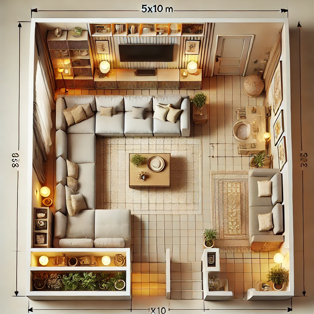 6 Inspirasi Peletakkan Sofa Untuk Layout Ruang Tamu di Rumah 5x10 Meter
